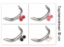 Taschenrahmen Rahmen für Geldbörsen silber 10cm - Kugel